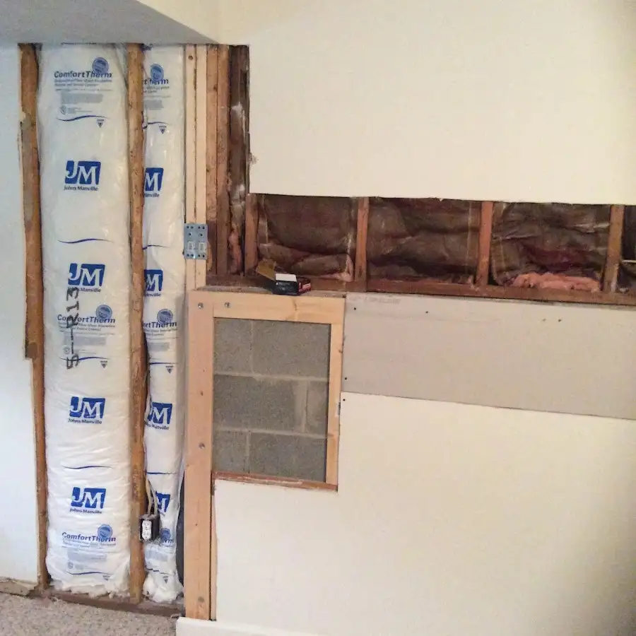 Wall insulation replacement during Contents Cleaning & Restoration in Stony Point